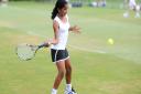 Framlingham Tennis Suffolk Open Finals at Framlingham College. U12 girls final, Sarah Skaria.