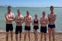 Seven members of the British army have started one of the world\'s toughest open water swimming challenges in support of families in Suffolk