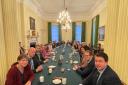 The working breakfast in the Cabinet Room at No 10. Picture: 10 Downing Street