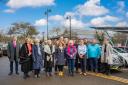 Mid Suffolk councillors, joined by partners and council representatives, mark the completion of solar carports. Picture: Mid Suffolk District Council/Simon Watson Photography