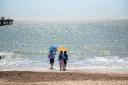 The heatwaves in the summer brought out visitors to Felixstowe beach.