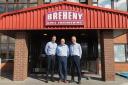 Breheny Group celebrates 60 years in business: L-R Simon Burnside, joint managing director, John Breheny, the chairman, Andrew Fleming, joint managing director, Breheny Group