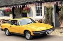 The iconic yellow car is being used in filming in Framlingham