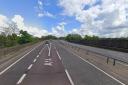 A woman was arrested after being found with cocaine on the A14