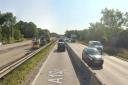 The crash happened within the roadworks on the A12