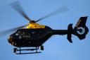 The police helicopter was seen above Bury St Edmunds overnight