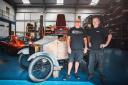 Gordon Ranson, Bridge Classic Cars director and technician Steve Hunt with the 1905 Riley 9HP that is being restored
