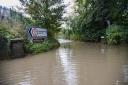 The flooding in Pinecroft Way, Needham Market