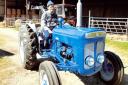 Farmer Michael Newson on his tractor