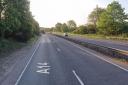 The crash happened on the A14 near Woolpit