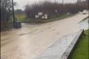 The A12 has flooded in east Suffolk on Tuesday