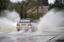 The A143 in Bury St Edmunds is shut due to flooding