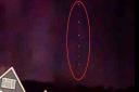 An unusual line of lights was spotted in the skies above Suffolk
