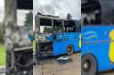 Nobody was on board the coach when the fire took hold