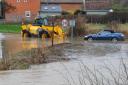 Heavy flooding has hit a number of areas in Suffolk