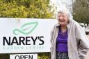 Joan Narey turned 90 on February 11. She says that she still works most days, balancing the books and tills at Narey's Garden Centre. Image: Charlotte Bond