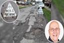 Signs have appeared in Trinity Avenue, Mildenhall, branding it 'Pothole Avenue'