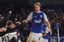 Christophe Berra celebrates after scoring Ipswich Town's dramatic late winner against Derby County..