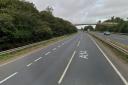 Part of the A14 is closed near Trimley St Martin