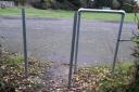 The vandalism to the bike railing at Stennetts playing field in Trimley St Mary