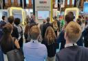 Martin Dronfield, chairman for EEEGR, speaks to delegates at Global Offshore Wind 2022 during the GENERATE and EEEGR Pavilion's drinks reception. Picture: GENERATE