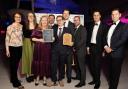 Left to right: Georgina Postlethwaite, Gemma Anderson Weston, Christine Malcolm, Aaron Hawley, Luke Horn, Simon Dean, Chris Blanch, David Chaplin, Chris Barrett (sponsor)