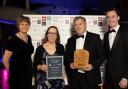 Left to right: Judy Randon (sponsor), Jan Stracey, Colin Stracey, Edward Marshall