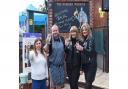 Cheers! Shaun Waters, landlord, with staff at The Norman Warrior in Lowestoft on April 12. Picture: Mick Howes