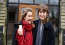Amy (left) and Esther Gibbons outside Slate Barn, a space that they are developing into a performing arts venue.