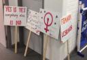 Banners from the Reclaim the Night march, which aimed to promote women's rights Picture: SUFFOLK RAPE CRISIS