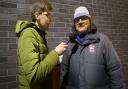 Ipswich Town fans Mark Beck (right) and Mike Turbert speak to our Gameday cameras after the 2-0 loss at Bolton Wanderers
