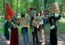 The Free Palestine protest took place in Christchurch Park on Saturday