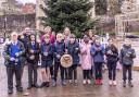 The Christmas trees in Bury St Edmunds have been decorated with self-portraits of local school children this year, with each tree completed by a different year group.