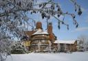 The Coach House at Belle Grove in the snow