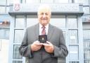 Gordon Rayner, pictured after receiving The FA Long Service Award in 2014, has died at the age of 81