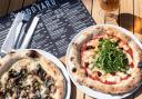 Pizzas on offer at The Woodyard, Woodbridge