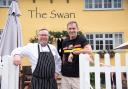 Denis Young (right) took over The Swan in Monks Eleigh last year