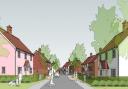 An artist's impression of the development's residential streets.