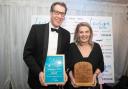 Richard Turvill (sponsor - Swiss Camplings) and Lindy O’Hare of Thorington Theatre