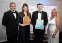 From left: Stuart Weatherley, Steph Jones and Leyton Williams of Retreat East with Andrea Dodd of The Burnt Chef Project, who presented the award