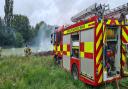 Fire crews have been called to tackle a muck pile blaze near Clare