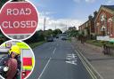 Traffic is facing huge delays after a route through a Suffolk town has been closed for a fire incident today