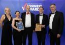 Left to right: Catherine Johnson (sponsor - Suffolk Chamber of Commerce), Lucy Denny, Graham Denny, Ashley Simpson and Steve Carroll (sponsor - Sizewell C)