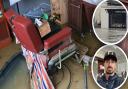 Gentleman's Corner Barbershop in Framlingham lost over £10,000 worth of equipment due to Storm Babet
