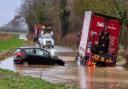 Several roads around Suffolk are very deeply flooded today