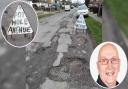 Signs have appeared in Trinity Avenue, Mildenhall, branding it 'Pothole Avenue'
