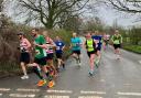 Runners braved wet conditions