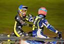 Jordan Jenkins, left, and Scott Nicholls had good nights as the Ipswich Witches beat the Leicester Lions
