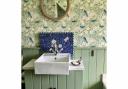 Fiona has used her own wallpaper designs in her own home