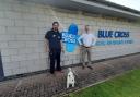 MP James Cartlidge (right) visited Blue Cross Suffolk rehoming centre